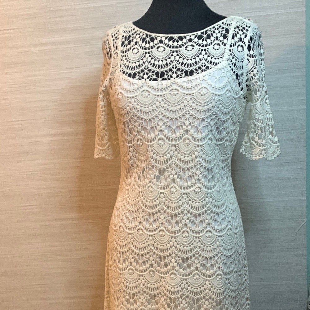 New NWT Women’s Ralph Lauren White Dress Lace in Size Small